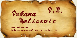 Vukana Mališević vizit kartica
